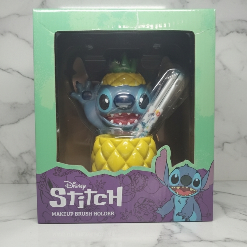 Disney Stitch Pineapple Makeup Brush Holder - Blue and Yellow